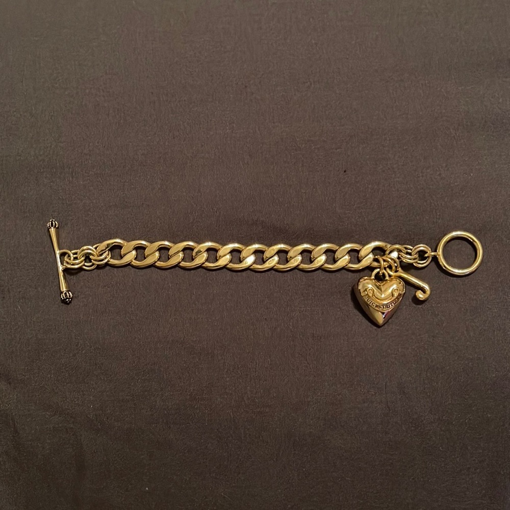 Juicy Couture Gold Chain Charm Bracelet
